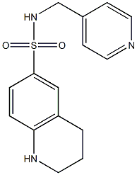 N-(pyridin-4-ylmethyl)-1,2,3,4-tetrahydroquinoline-6-sulfonamide 结构式