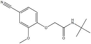 N-(tert-butyl)-2-(4-cyano-2-methoxyphenoxy)acetamide 结构式