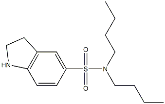 N,N-dibutyl-2,3-dihydro-1H-indole-5-sulfonamide 结构式