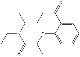 N,N-diethyl-2-(2-propanoylphenoxy)propanamide 结构式