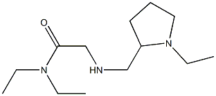 N,N-diethyl-2-{[(1-ethylpyrrolidin-2-yl)methyl]amino}acetamide 结构式