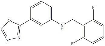 N-[(2,6-difluorophenyl)methyl]-3-(1,3,4-oxadiazol-2-yl)aniline 结构式