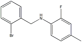 N-[(2-bromophenyl)methyl]-2-fluoro-4-methylaniline 结构式