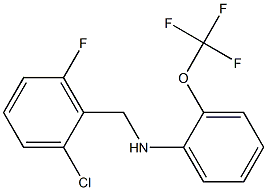 N-[(2-chloro-6-fluorophenyl)methyl]-2-(trifluoromethoxy)aniline 结构式