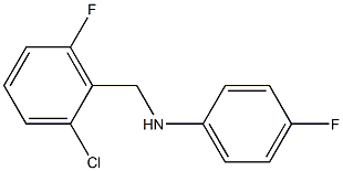 N-[(2-chloro-6-fluorophenyl)methyl]-4-fluoroaniline 结构式