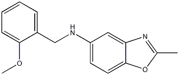 N-[(2-methoxyphenyl)methyl]-2-methyl-1,3-benzoxazol-5-amine 结构式