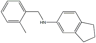 N-[(2-methylphenyl)methyl]-2,3-dihydro-1H-inden-5-amine 结构式