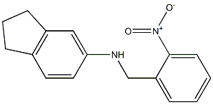 N-[(2-nitrophenyl)methyl]-2,3-dihydro-1H-inden-5-amine 结构式