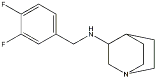 N-[(3,4-difluorophenyl)methyl]-1-azabicyclo[2.2.2]octan-3-amine 结构式