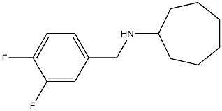 N-[(3,4-difluorophenyl)methyl]cycloheptanamine 结构式