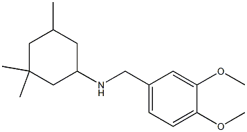 N-[(3,4-dimethoxyphenyl)methyl]-3,3,5-trimethylcyclohexan-1-amine 结构式