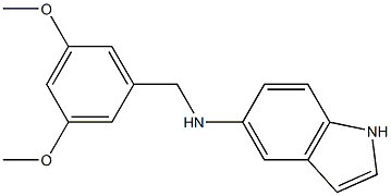 N-[(3,5-dimethoxyphenyl)methyl]-1H-indol-5-amine 结构式