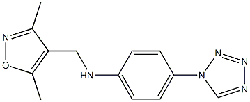 N-[(3,5-dimethyl-1,2-oxazol-4-yl)methyl]-4-(1H-1,2,3,4-tetrazol-1-yl)aniline 结构式