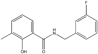 N-[(3-fluorophenyl)methyl]-2-hydroxy-3-methylbenzamide 结构式