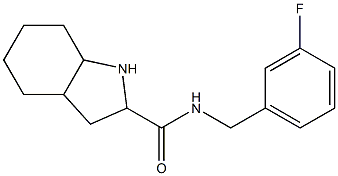 N-[(3-fluorophenyl)methyl]-octahydro-1H-indole-2-carboxamide 结构式