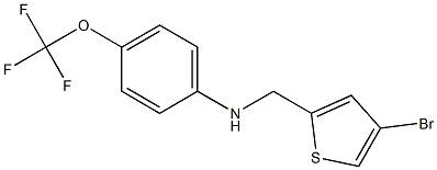 N-[(4-bromothiophen-2-yl)methyl]-4-(trifluoromethoxy)aniline 结构式