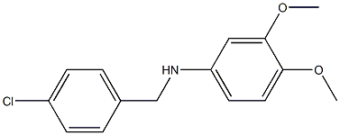 N-[(4-chlorophenyl)methyl]-3,4-dimethoxyaniline 结构式