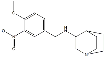 N-[(4-methoxy-3-nitrophenyl)methyl]-1-azabicyclo[2.2.2]octan-3-amine 结构式