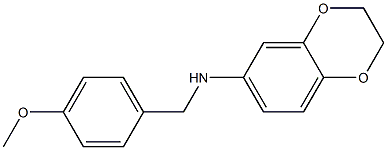 N-[(4-methoxyphenyl)methyl]-2,3-dihydro-1,4-benzodioxin-6-amine 结构式