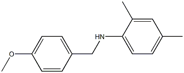 N-[(4-methoxyphenyl)methyl]-2,4-dimethylaniline 结构式