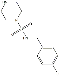 N-[(4-methoxyphenyl)methyl]piperazine-1-sulfonamide 结构式