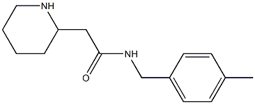 N-[(4-methylphenyl)methyl]-2-(piperidin-2-yl)acetamide 结构式