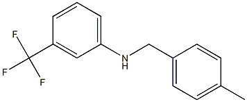 N-[(4-methylphenyl)methyl]-3-(trifluoromethyl)aniline 结构式