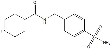 N-[(4-sulfamoylphenyl)methyl]piperidine-4-carboxamide 结构式