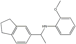 N-[1-(2,3-dihydro-1H-inden-5-yl)ethyl]-2-methoxyaniline 结构式