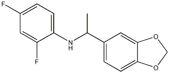 N-[1-(2H-1,3-benzodioxol-5-yl)ethyl]-2,4-difluoroaniline 结构式