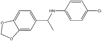 N-[1-(2H-1,3-benzodioxol-5-yl)ethyl]-4-chloroaniline 结构式