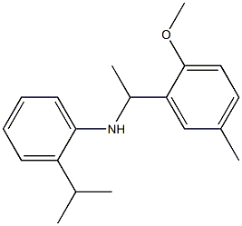 N-[1-(2-methoxy-5-methylphenyl)ethyl]-2-(propan-2-yl)aniline 结构式