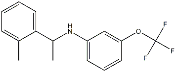 N-[1-(2-methylphenyl)ethyl]-3-(trifluoromethoxy)aniline 结构式