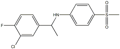 N-[1-(3-chloro-4-fluorophenyl)ethyl]-4-methanesulfonylaniline 结构式