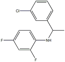 N-[1-(3-chlorophenyl)ethyl]-2,4-difluoroaniline 结构式