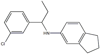 N-[1-(3-chlorophenyl)propyl]-2,3-dihydro-1H-inden-5-amine 结构式