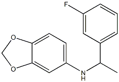 N-[1-(3-fluorophenyl)ethyl]-2H-1,3-benzodioxol-5-amine 结构式