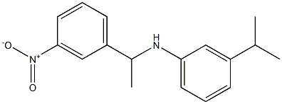 N-[1-(3-nitrophenyl)ethyl]-3-(propan-2-yl)aniline 结构式