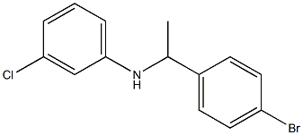 N-[1-(4-bromophenyl)ethyl]-3-chloroaniline 结构式