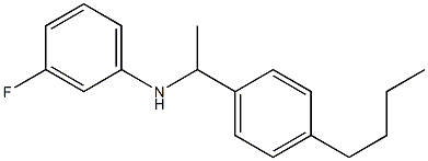 N-[1-(4-butylphenyl)ethyl]-3-fluoroaniline 结构式