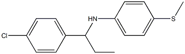 N-[1-(4-chlorophenyl)propyl]-4-(methylsulfanyl)aniline 结构式