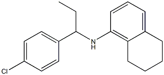 N-[1-(4-chlorophenyl)propyl]-5,6,7,8-tetrahydronaphthalen-1-amine 结构式