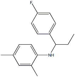 N-[1-(4-fluorophenyl)propyl]-2,4-dimethylaniline 结构式