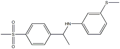 N-[1-(4-methanesulfonylphenyl)ethyl]-3-(methylsulfanyl)aniline 结构式