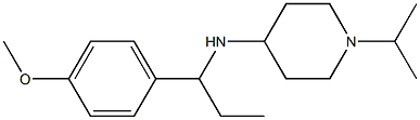 N-[1-(4-methoxyphenyl)propyl]-1-(propan-2-yl)piperidin-4-amine 结构式