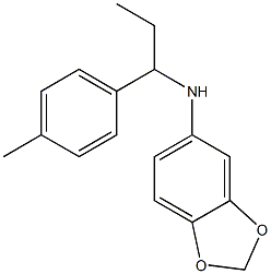 N-[1-(4-methylphenyl)propyl]-2H-1,3-benzodioxol-5-amine 结构式