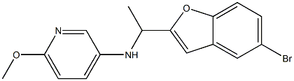 N-[1-(5-bromo-1-benzofuran-2-yl)ethyl]-6-methoxypyridin-3-amine 结构式