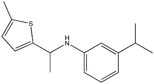 N-[1-(5-methylthiophen-2-yl)ethyl]-3-(propan-2-yl)aniline 结构式