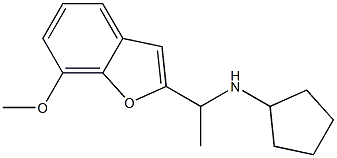 N-[1-(7-methoxy-1-benzofuran-2-yl)ethyl]cyclopentanamine 结构式
