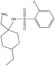 N-[1-(aminomethyl)-4-ethylcyclohexyl]-2-fluorobenzene-1-sulfonamide 结构式